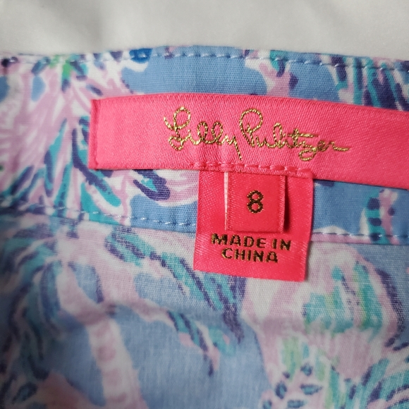 Lilly Pulitzer Ruffle Mini Sz8 - Picture 4 of 5